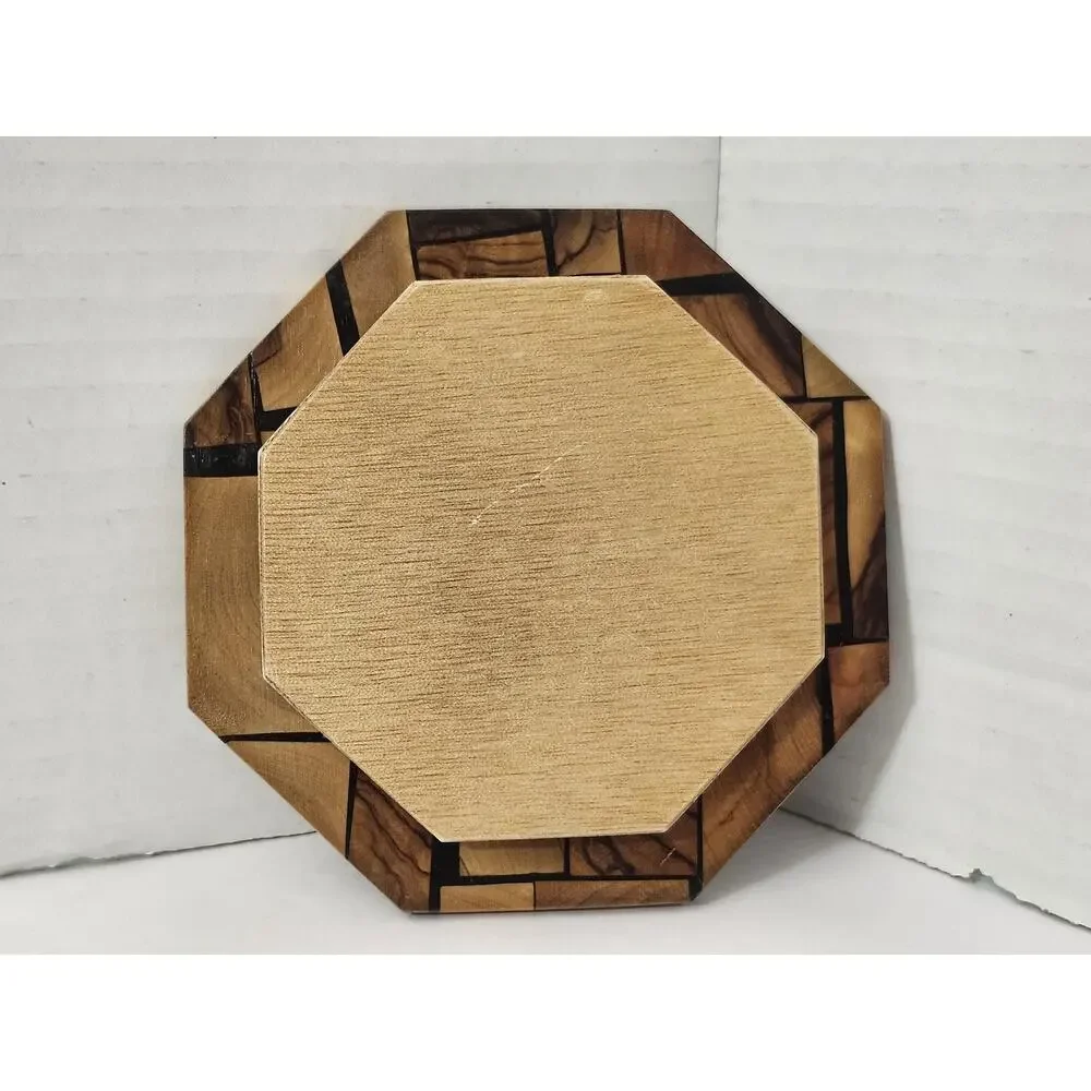 Vintage Richard Gross MCM Marquetry Octagon Wood Trinket Jewelry Box